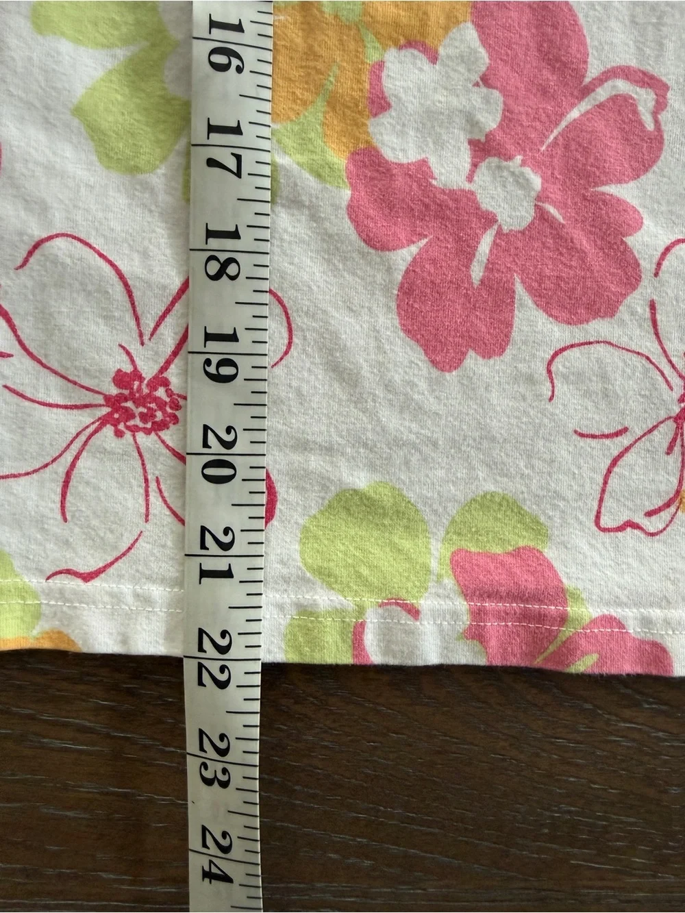 Talbots White Scoop-Neck Floral Cotton Top in Pink & Yellow - Picture 7 of 9